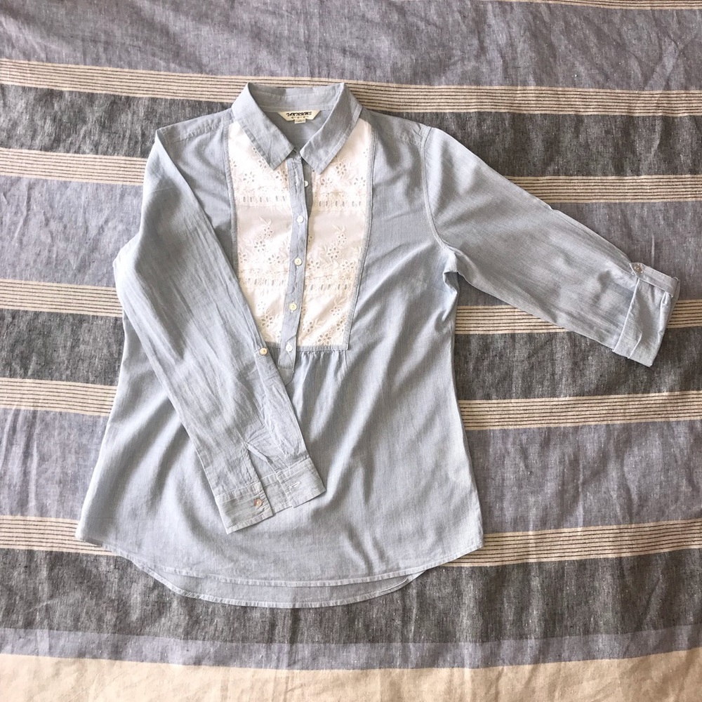 Tantrums Small Cotton Roll Sleeve Top SM